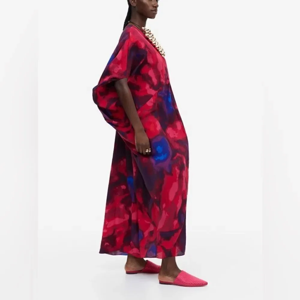 H&M Ramadan Modest Collection Viscose Kaftan Dress New - Picture 6 of 10